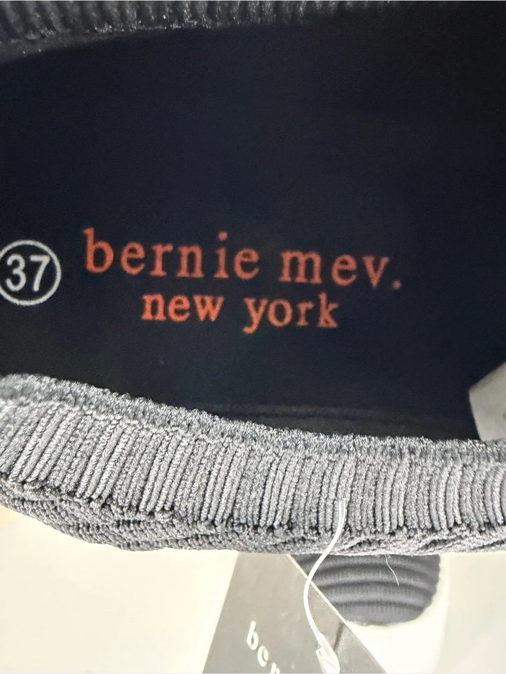 bernie mev. Black Knit Slip-On Espadrilles with White Platform Sole